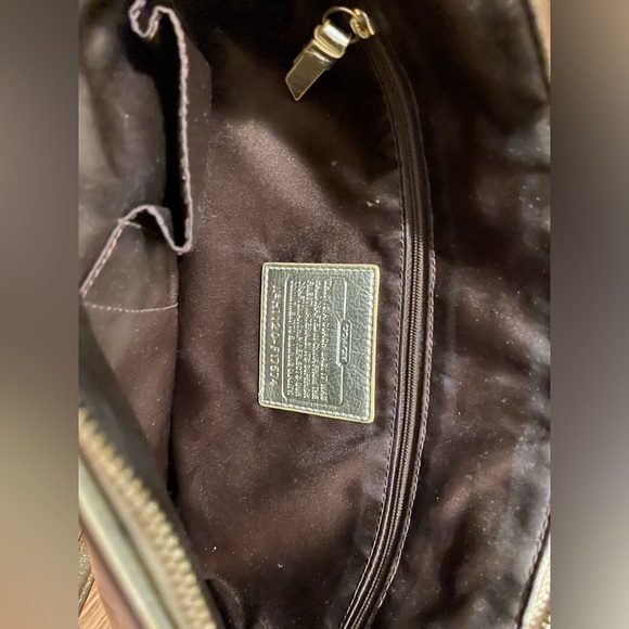 Coach Purse/Tote Bag with Gold Sequins Stripe - Picture 3 of 4